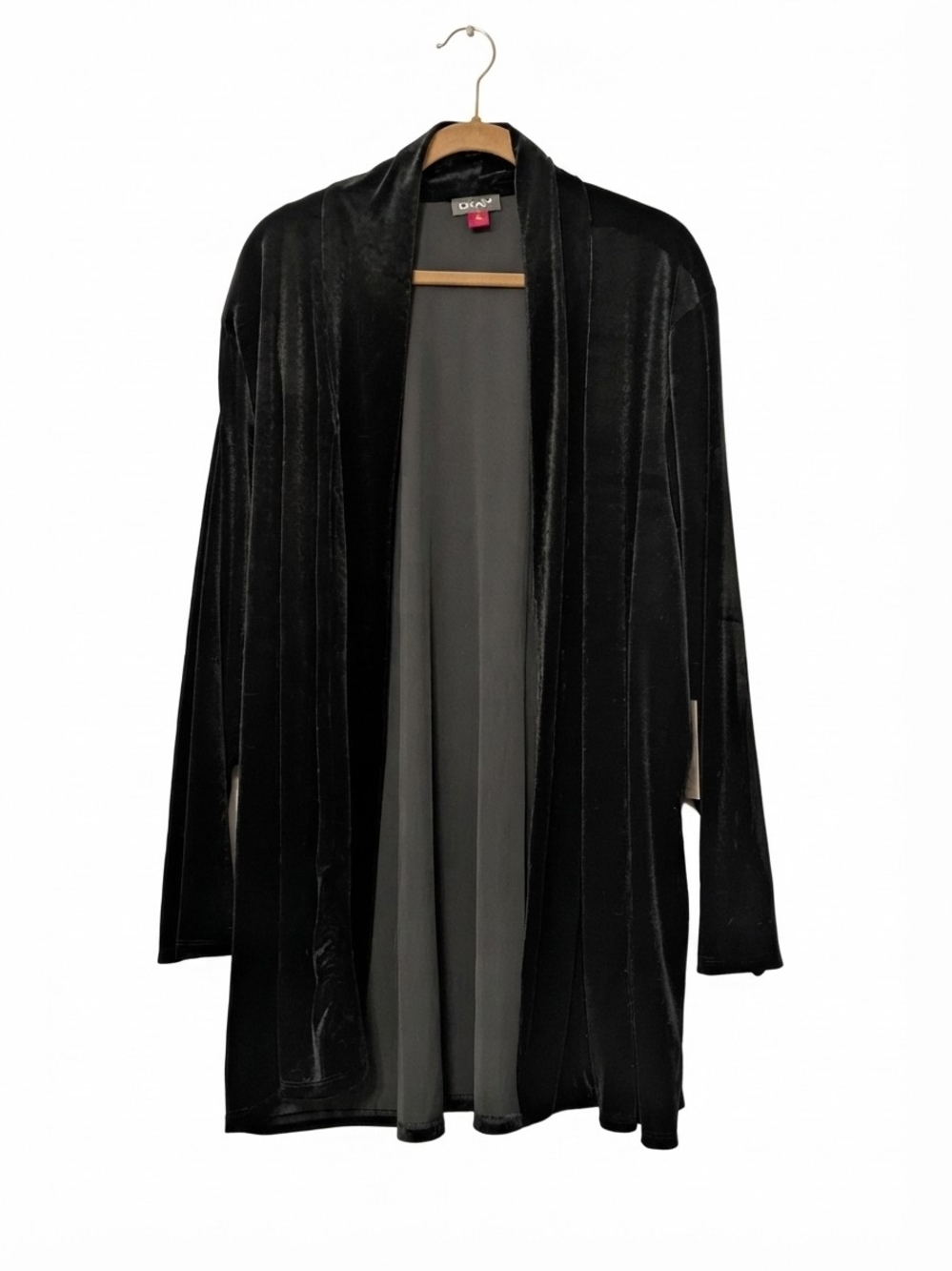 NWT Vince Camuto Black Velvet Open Front Cardigan Jacket Plus Size 3X Long